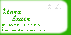 klara lauer business card